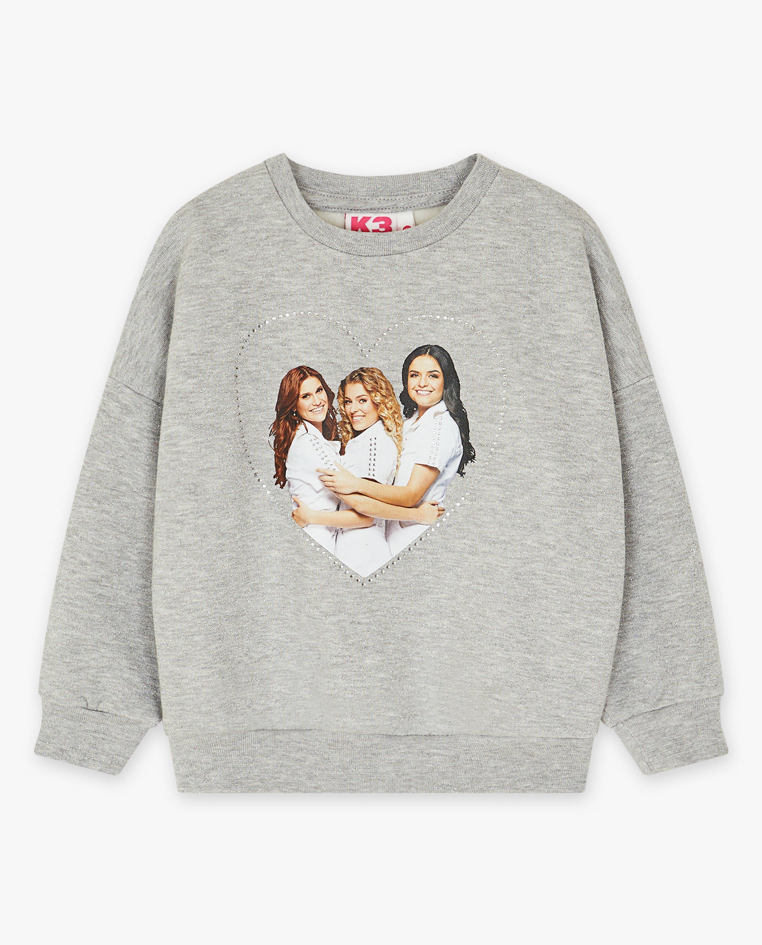 Pulover K3 cu imprimeu foto K3, gri unisex