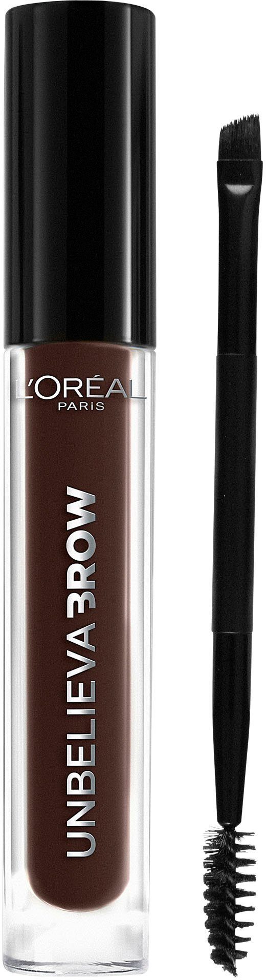 L'ORÉAL PARIS Augenbrauen-Gel Unbelieva Brow, mit unterschiedlichen Applikatoren, wischfest, Augen-Make-Up