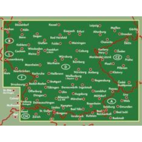 Deutschland Süd 1 : 500 000 - Straßenkarte