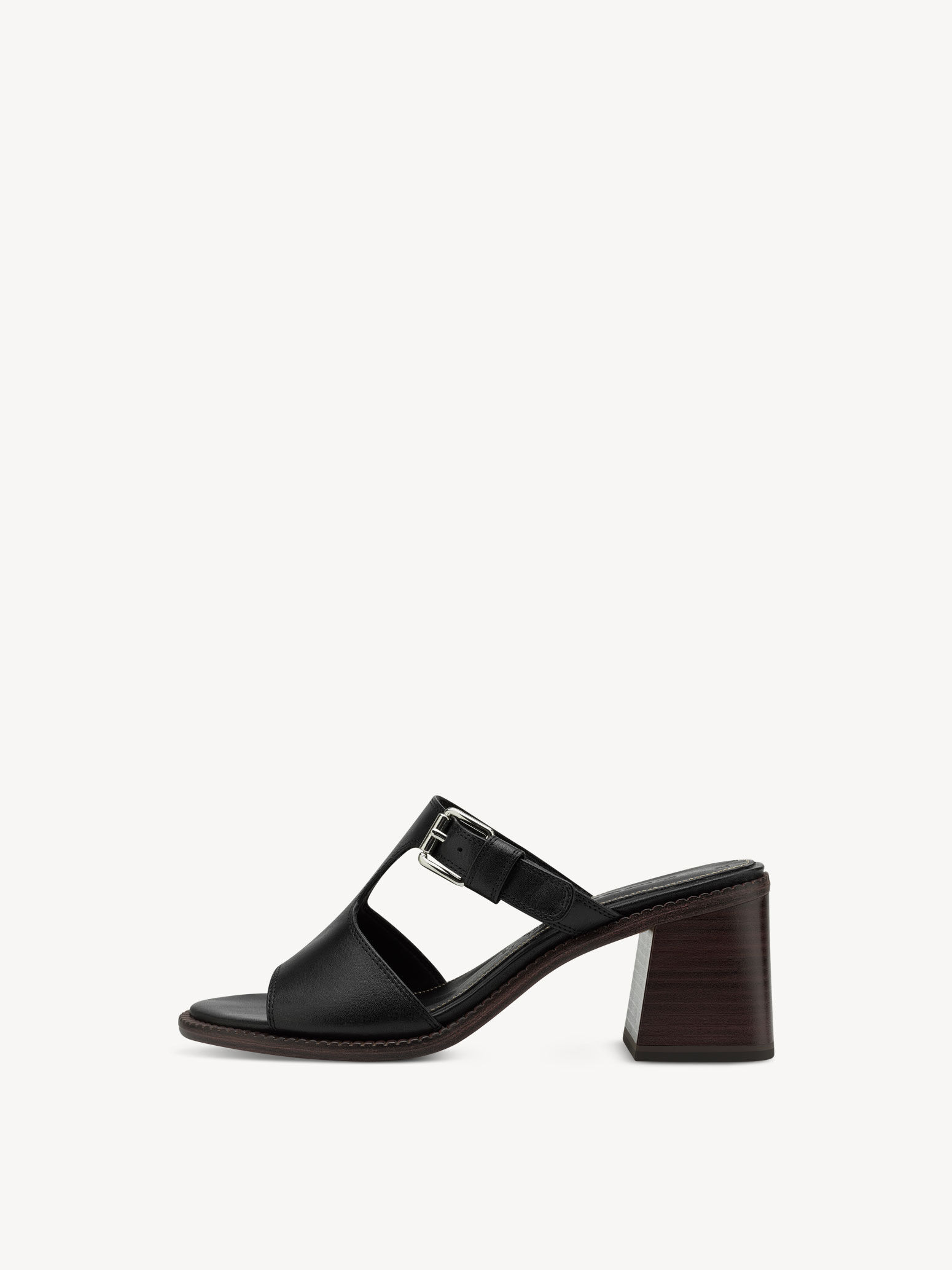 Mule en cuir - noir