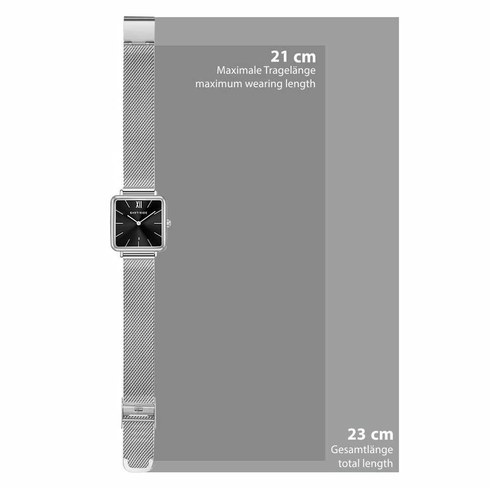 EASTSIDE Montre à quartz Grand en Argent Acier inoxydable en Argent Montre