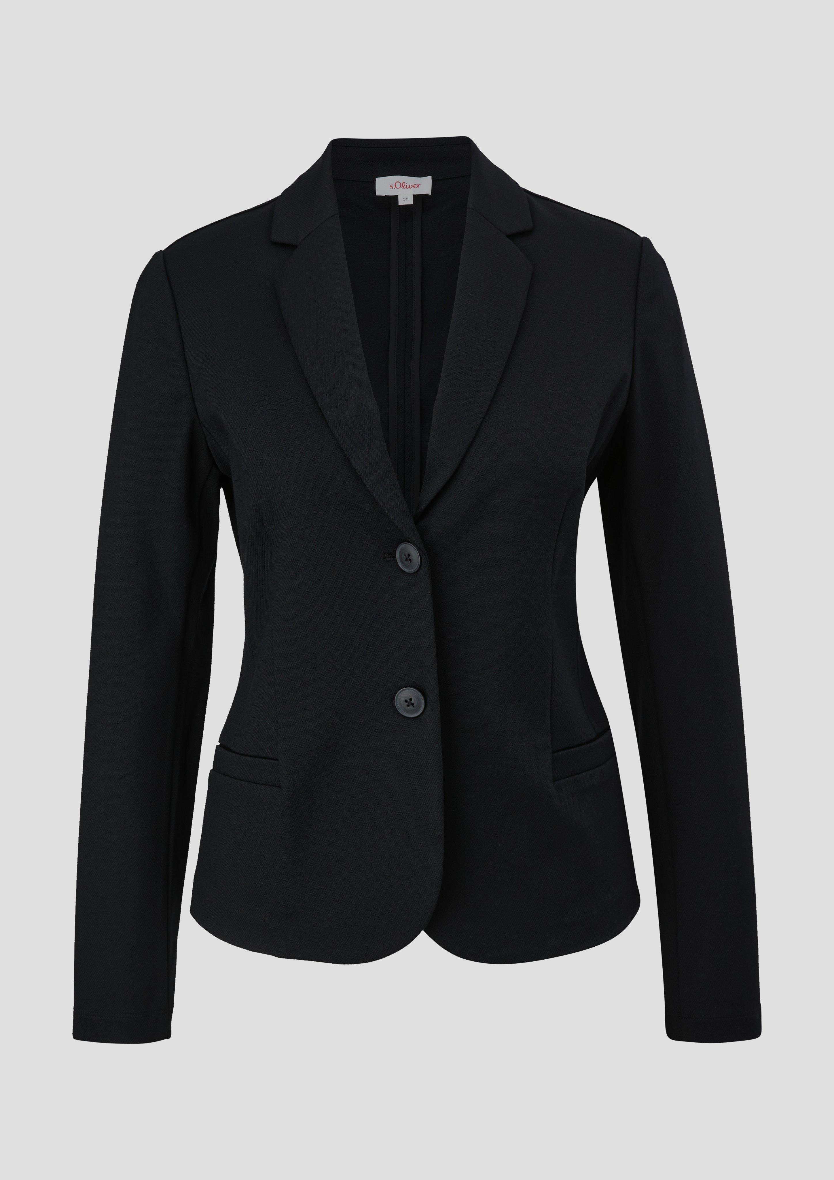 Twill-Blazer aus Interlockjersey  2133482-9999