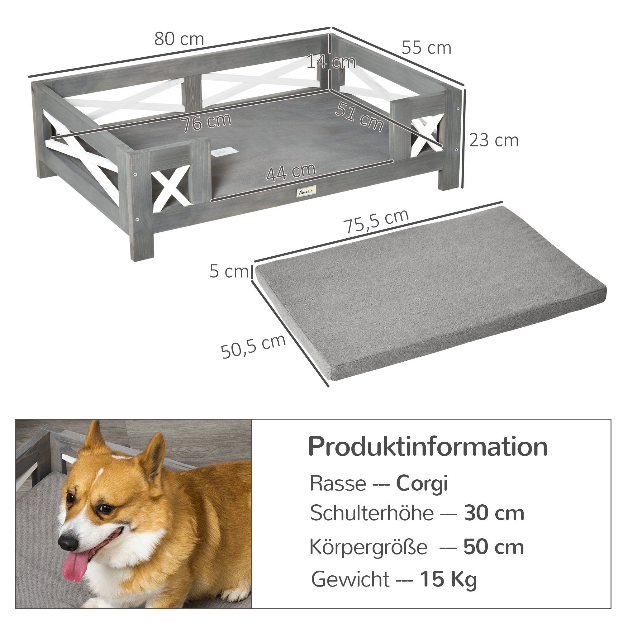 PawHut Tierbett Hundebett