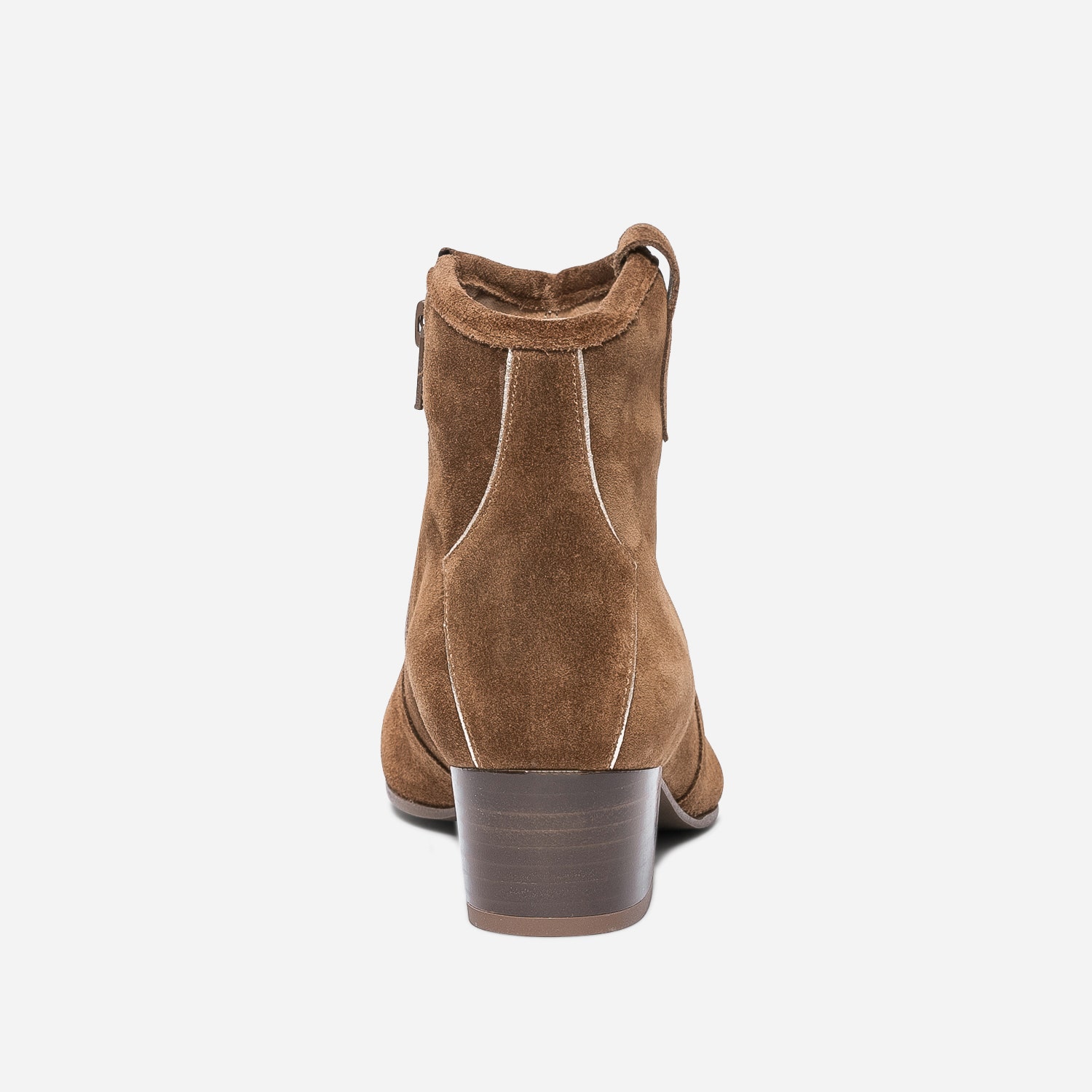 Boots ERAM FLEX camel en cuir velours