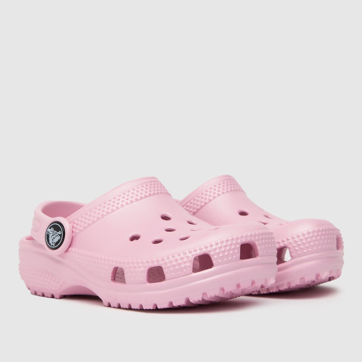Crocs ljusrosa klassiska träskor för flickor, småbarnssandaler