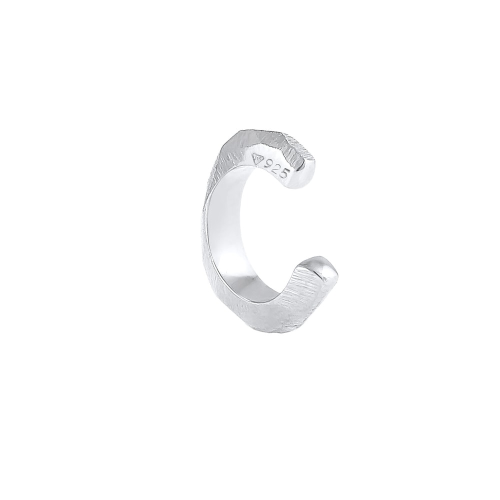 Elli Elli Boucles d'Oreilles Earcuff pour dames, aspect simple facette, en 925/1000 ar Boucles d'oreilles
