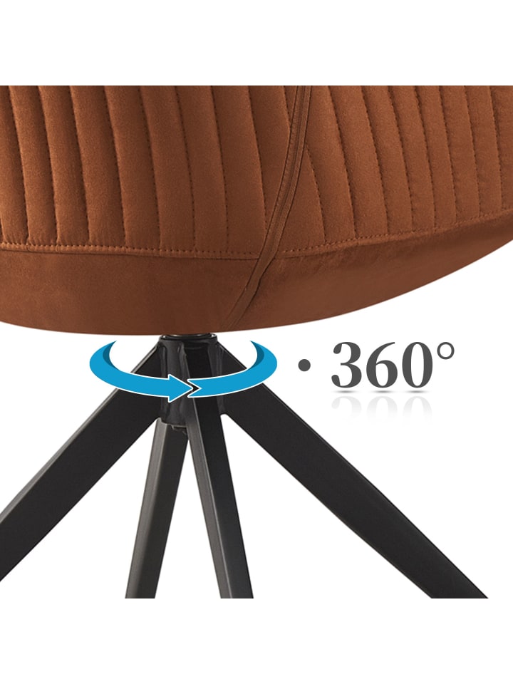 B&D Home Drehstuhl KATJA in Curry - (B)58 x (H)81 x (T)60,5 cm günstig kaufen onesize