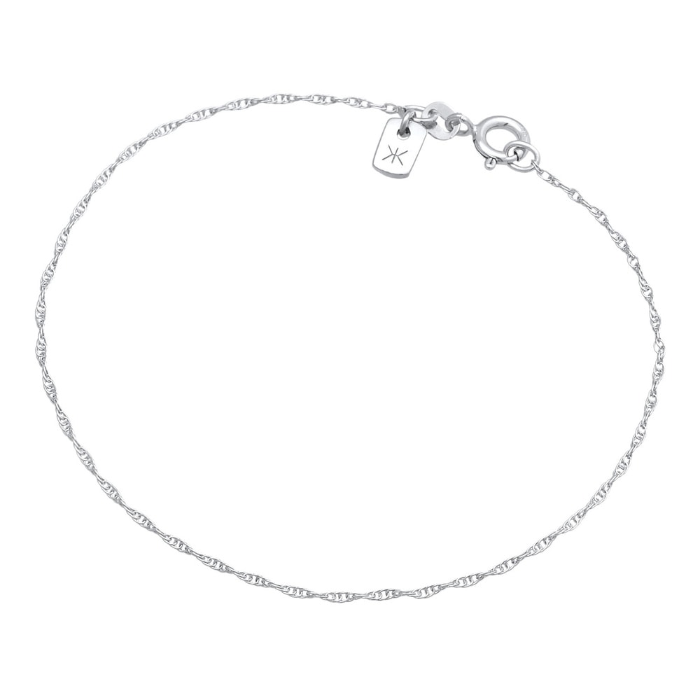 KUZZOI KUZZOI Bracelet Hommes maillons basiques torsadés en argent sterling 925 Bracelet