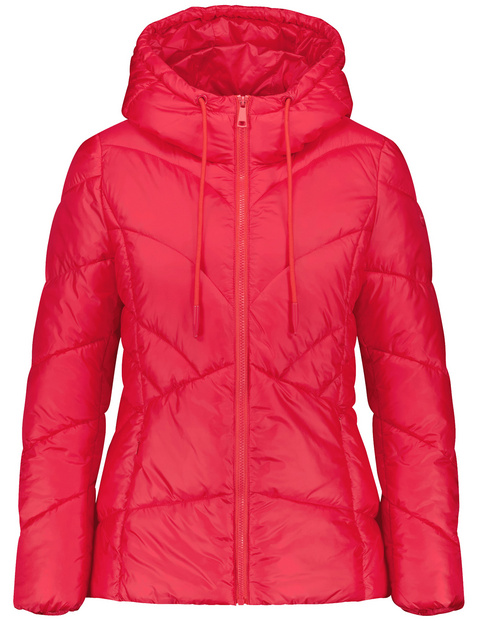 Taillierte Steppjacke mit Kapuze