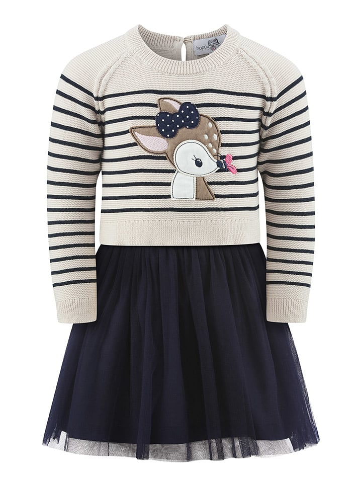 happy girls by Eisend Kleid in Creme/ Dunkelblau günstig kaufen