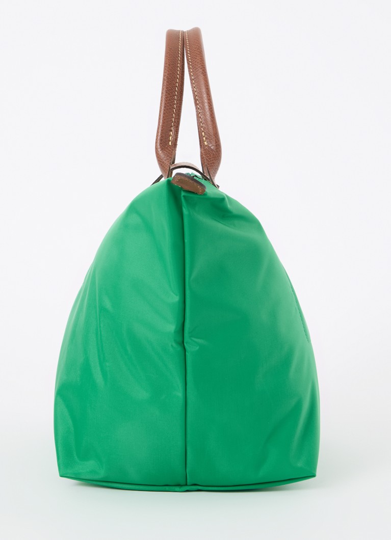 Geantă Longchamp Le Pliage Original, mărimea M, cu detalii din piele.