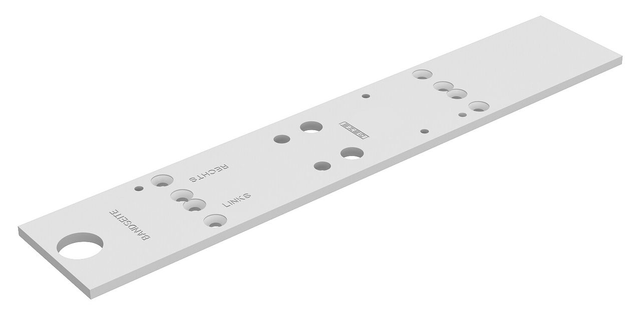 GEZE Montageplatte weiß - für Gleitschienen-Türschließer TS3000V
