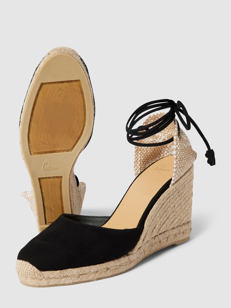 Wedges mit Schnürverschluss Modell 'CARINA' in schwarz