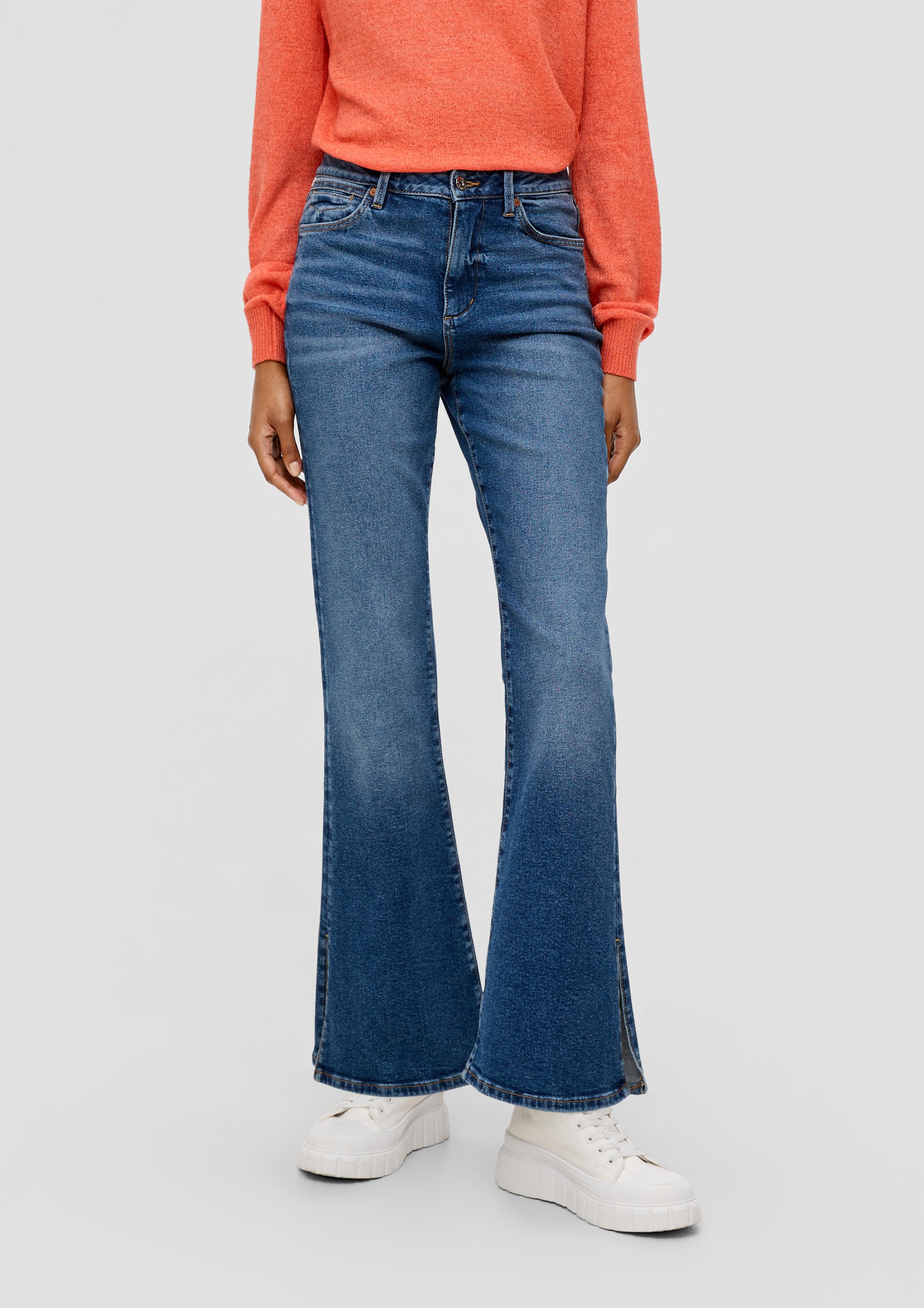 Jeans Reena / Slim Fit / High Rise / Flared Leg / geschlitzter Saum  2143596-56Z7
