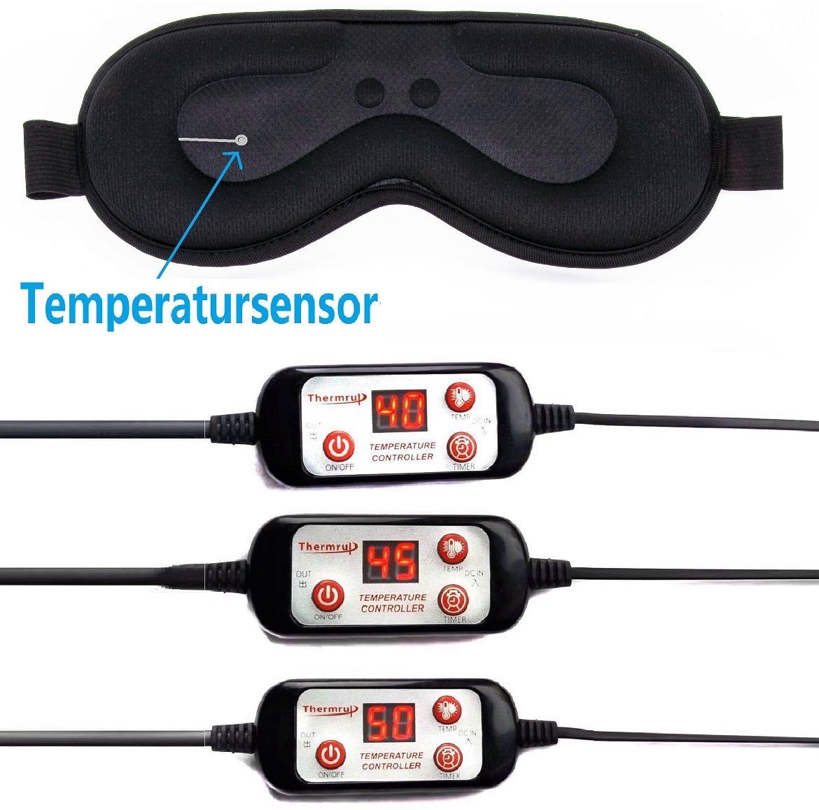 Thermrup Augenmaske Ferninfrarot Wärmende Augenmaske mit Feuchtwärme