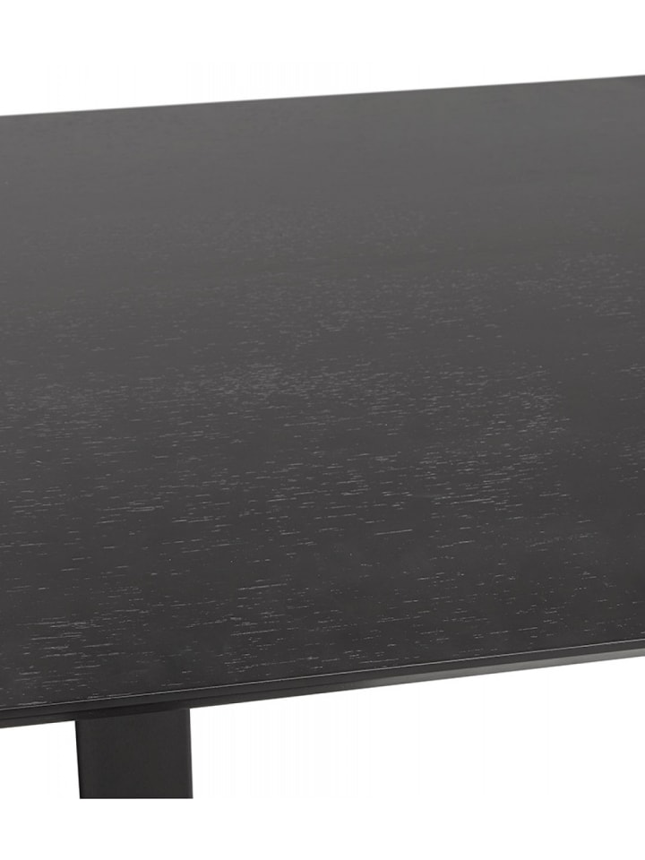 KADIMA DESIGN Hochtisch Industriell Holz Metall | Bar Tisch mit Doppelsockel in Schwarz günstig kaufen