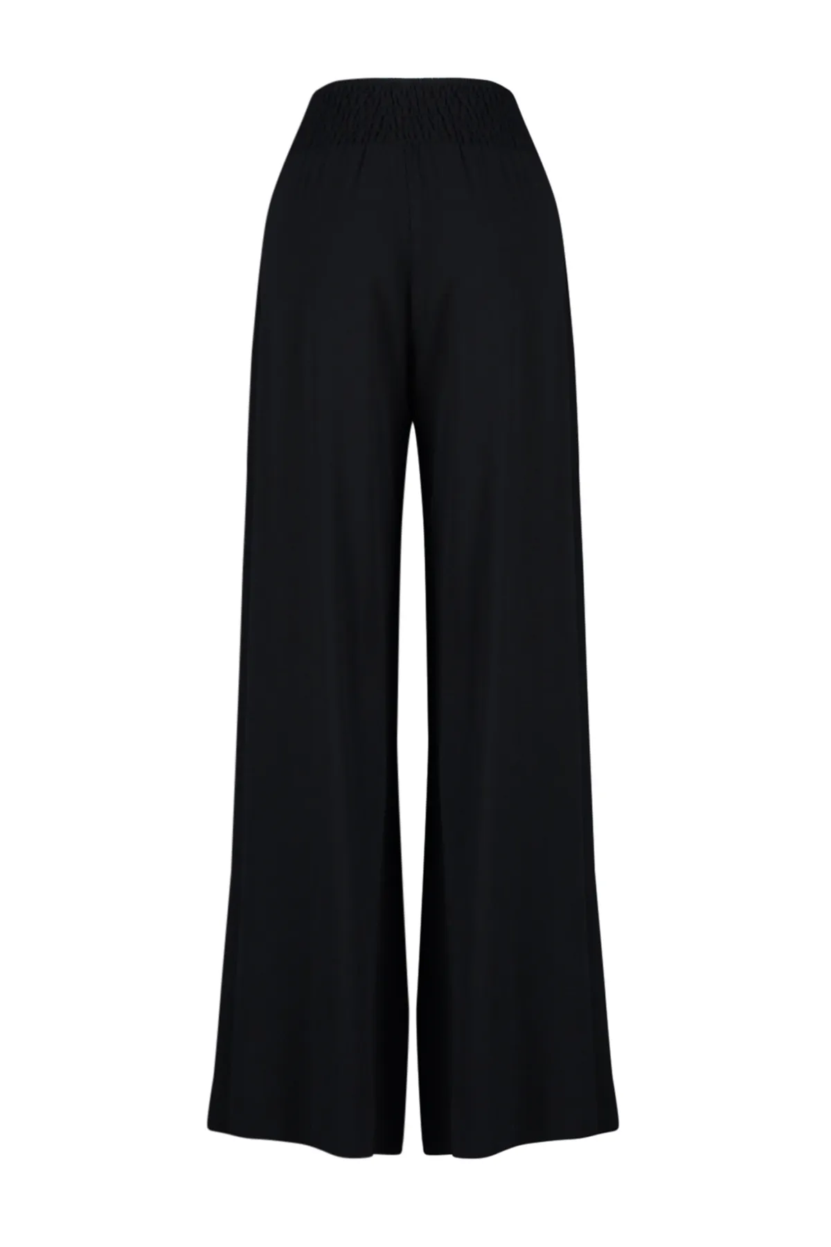 Trendyol Collection  Schwarze Hose mit gewebtem Gipe-Detail TBESS24PL00008
