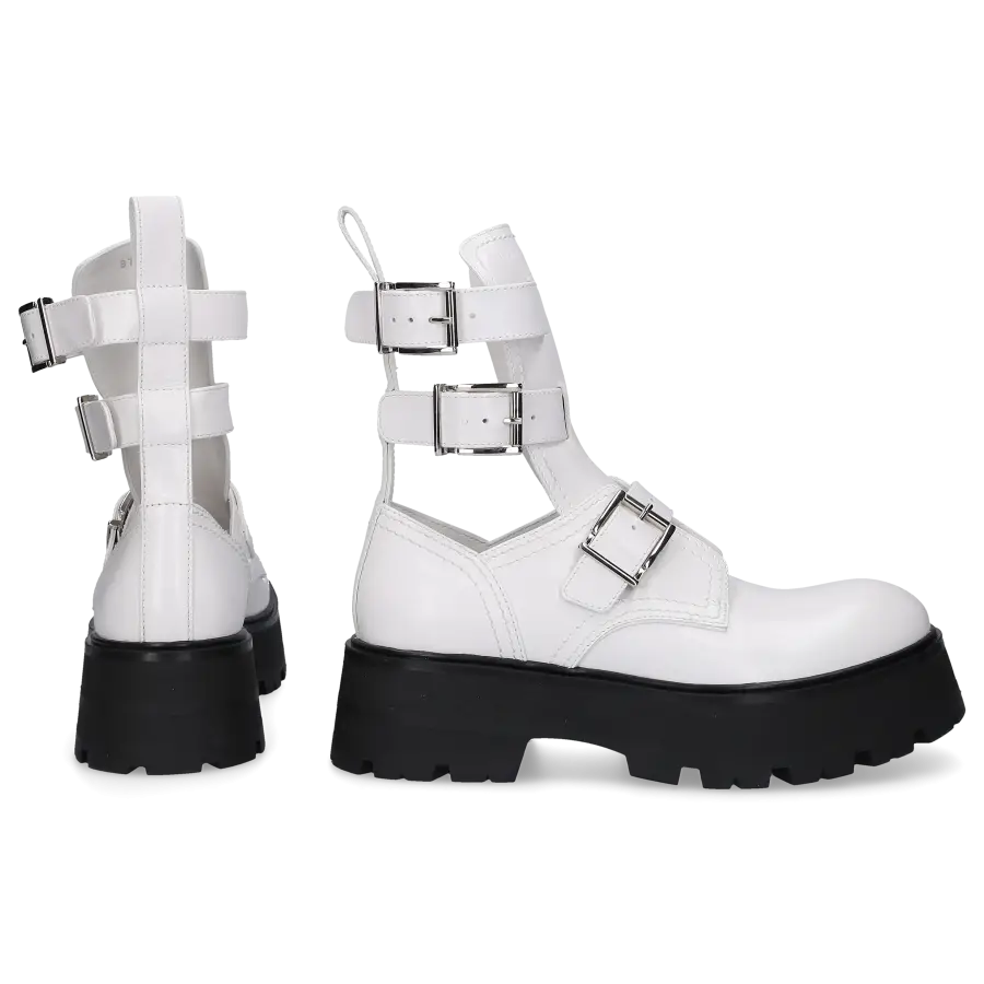 Alexander McQueen - Stiefeletten WIC68 Kalbsleder - weiß