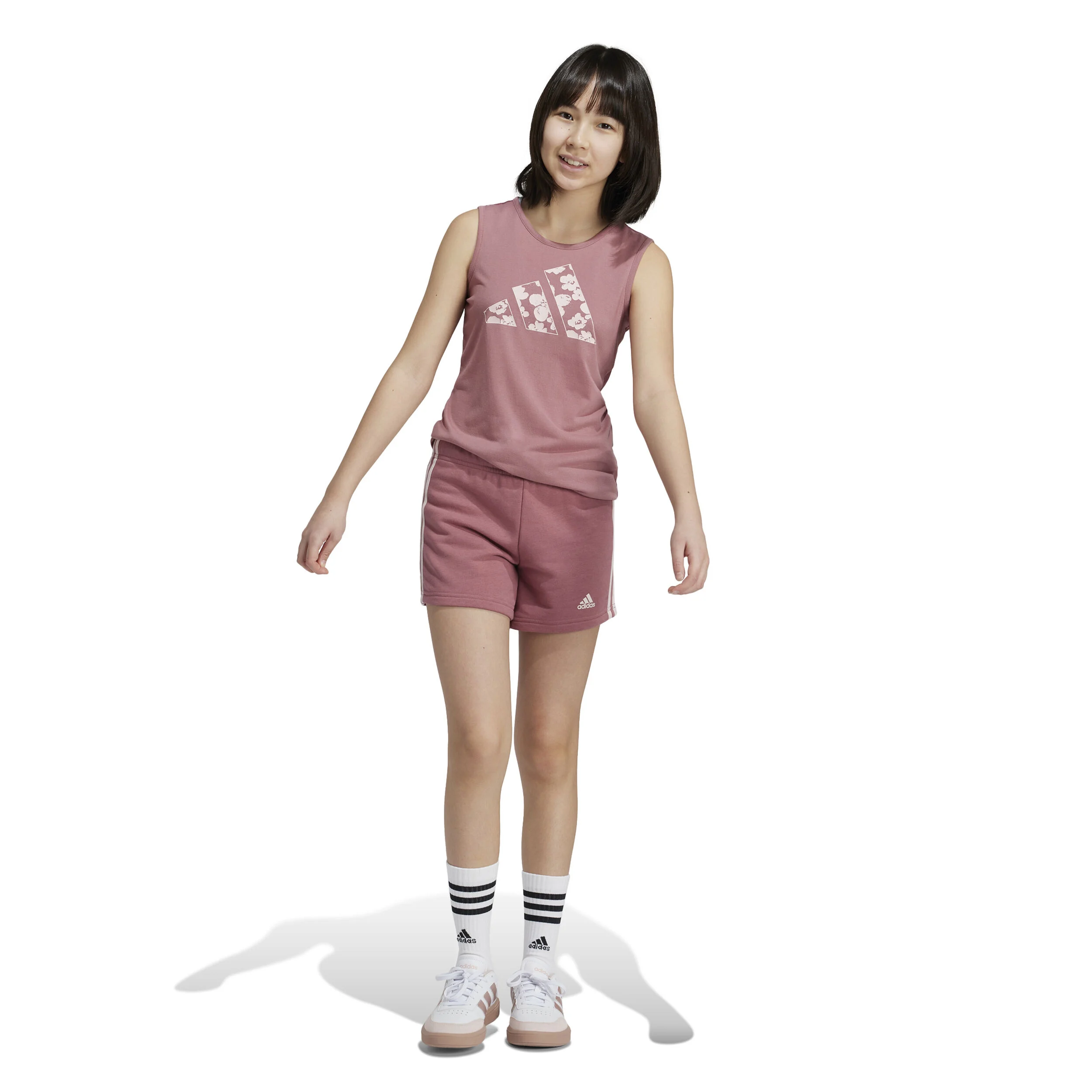 3 Stripes Shorts Kinder - Altrosa