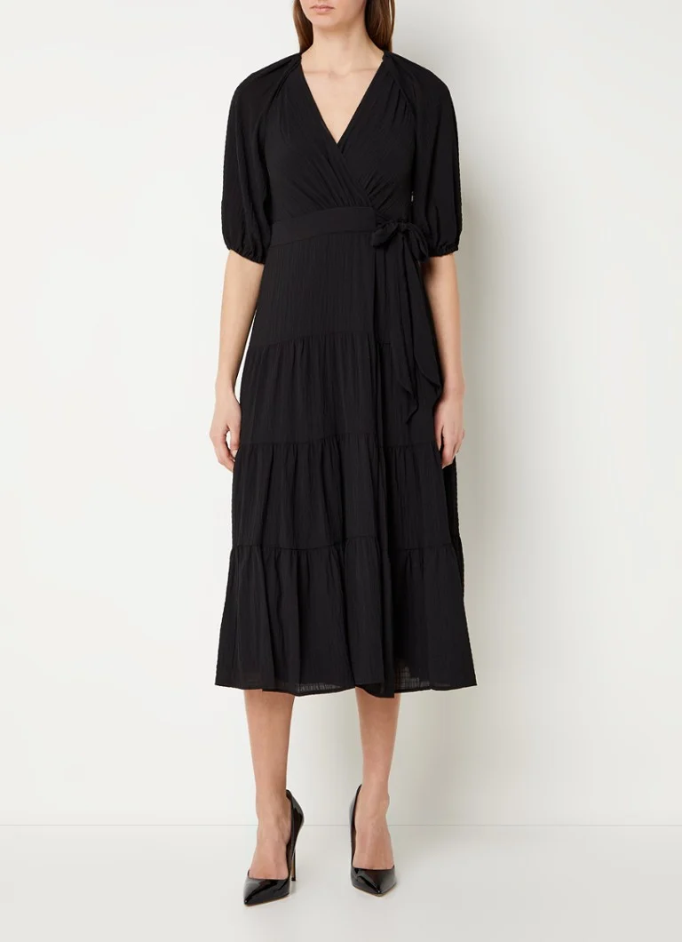 Rochie înfășurată Morven Phase Eight neagră 08