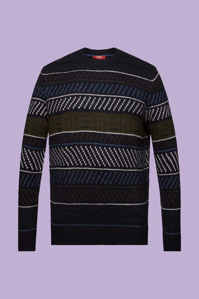 Gemusterter Pullover aus Wollmix