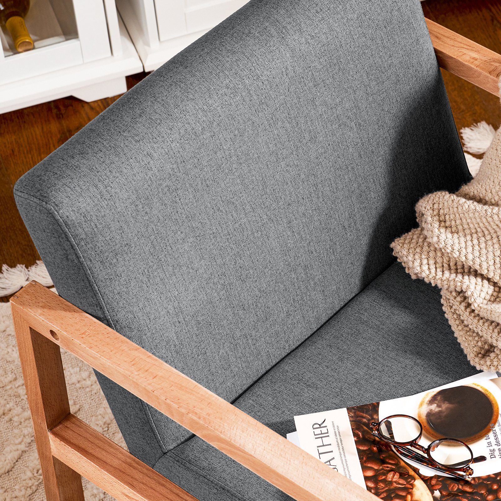 SoBuy Schaukelstuhl FST93, Wohnzimmer Schaukelsessel Schwingsessel Garten Relaxstuhl Sessel