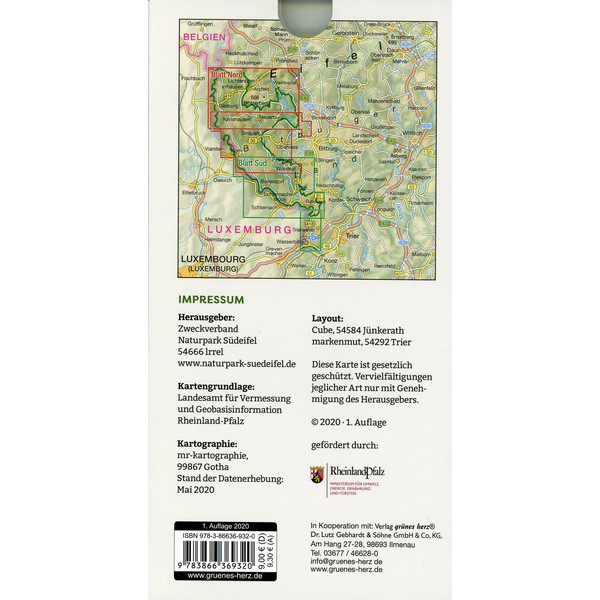 WANDERKARTE NATURPARK SÜDEIFEL 1:25 000