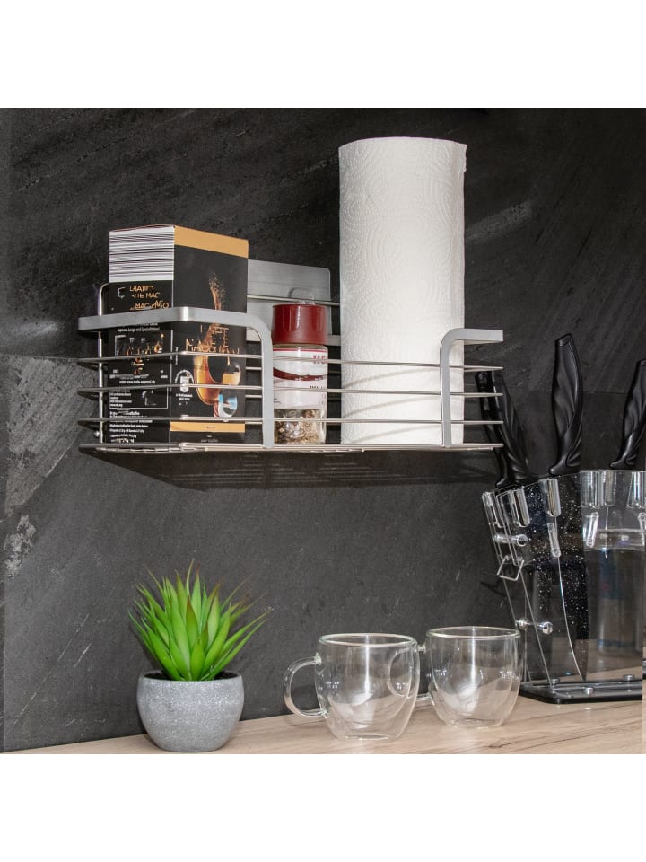 Intirilife Duschablage selbstklebend in Silber günstig kaufen onesize