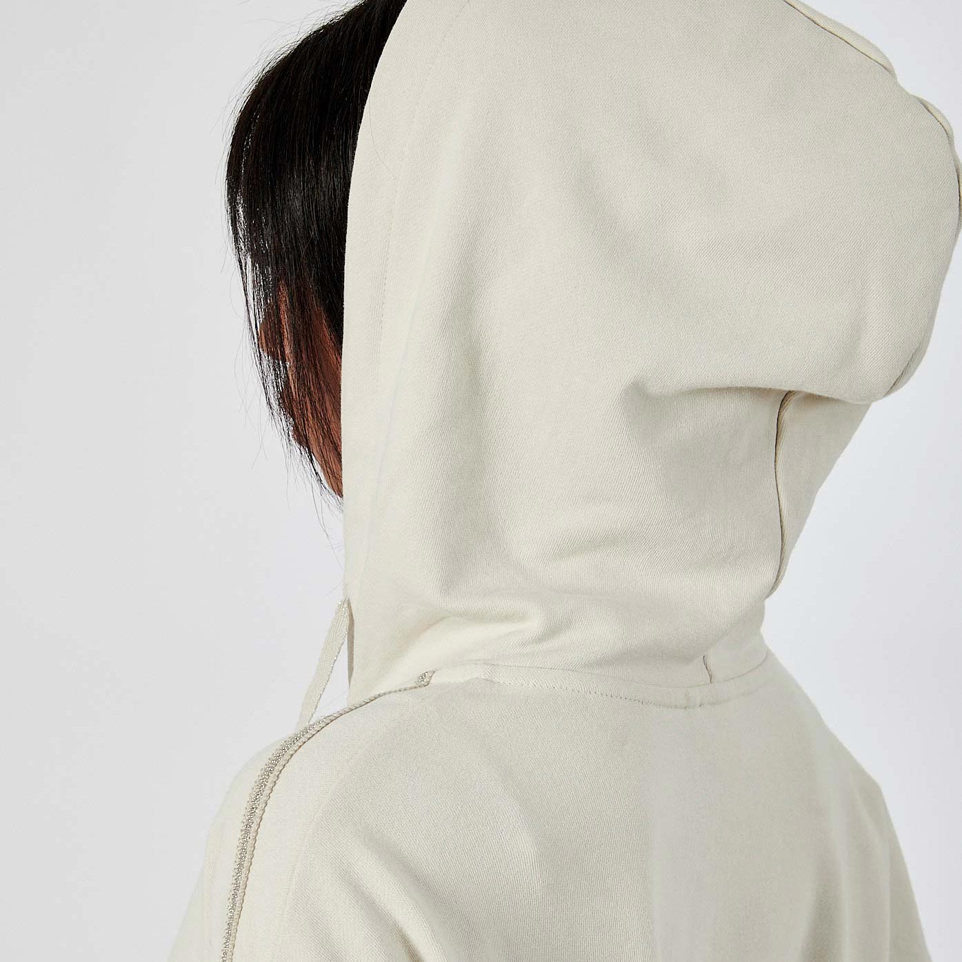 FEIA   Sweat zippé écru femme 100% coton