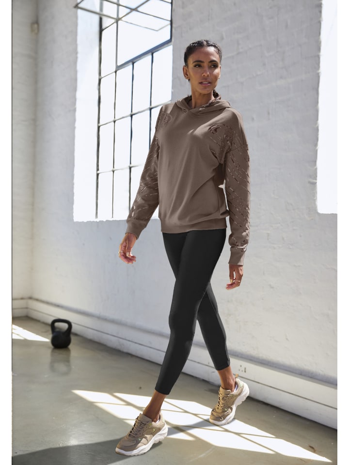 LASCANA ACTIVE Hoodie in braun günstig kaufen