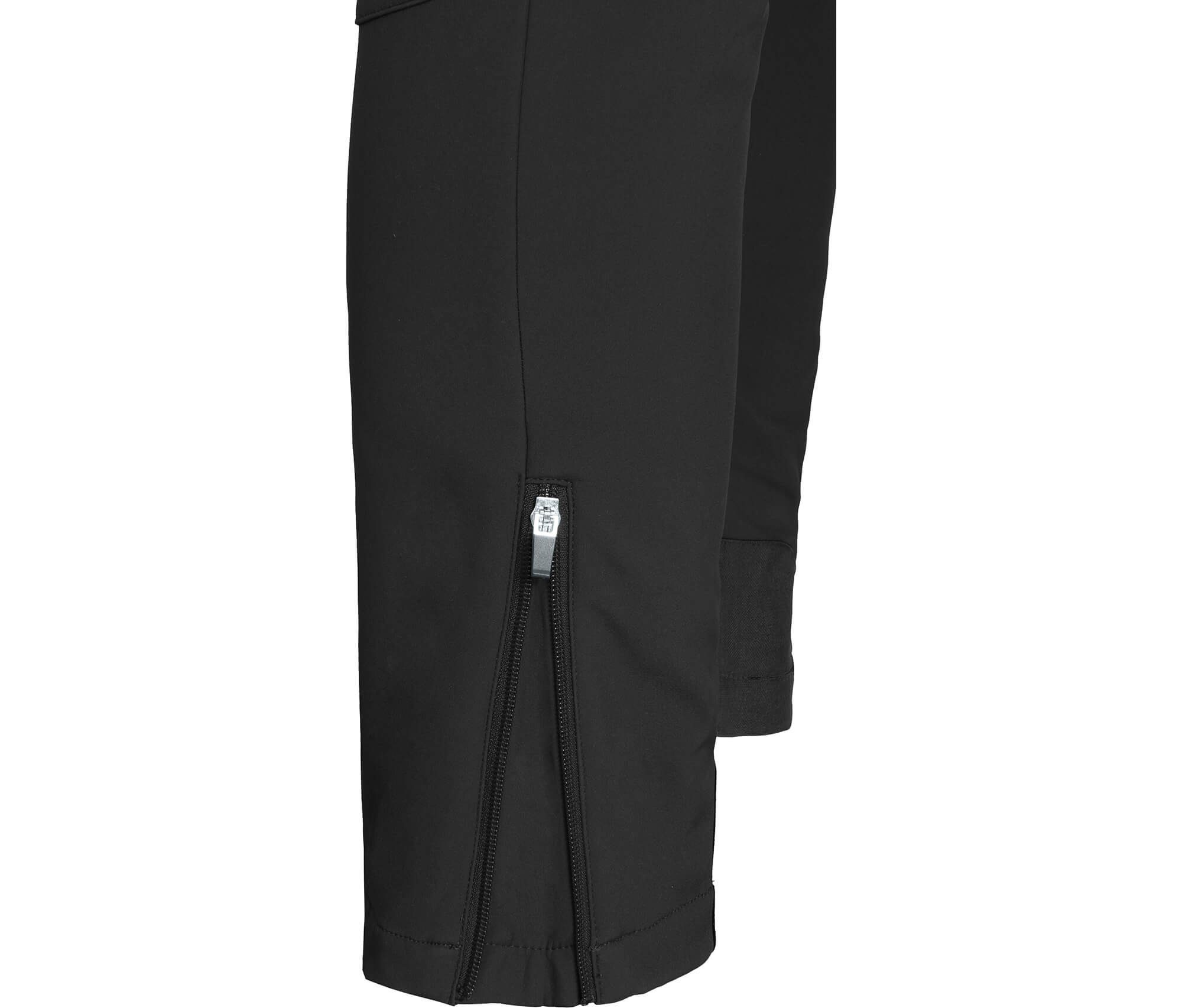 Bergson Outdoorhose LARVIK COMFORT (slim) Herren Winter Softshellhose, mit warmem Innenfleece und voll elastischem Gesäßeinsatz, Kurzgrößen, schwarz