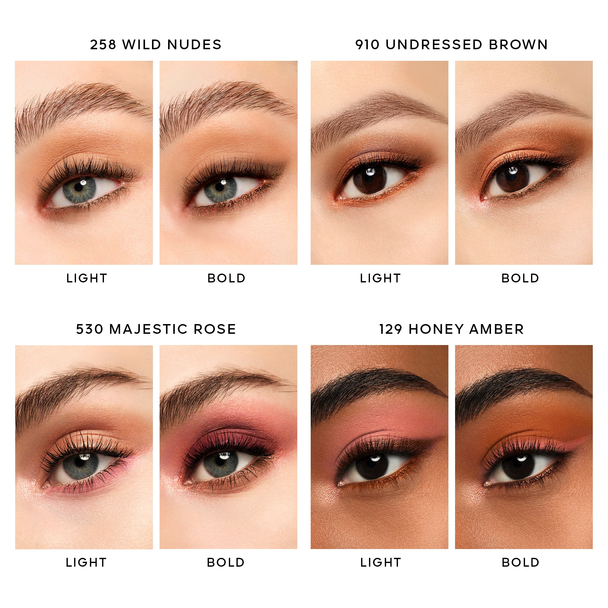 Ombres à paupières G - Palette de 4 couleurs - Fard à paupières compact