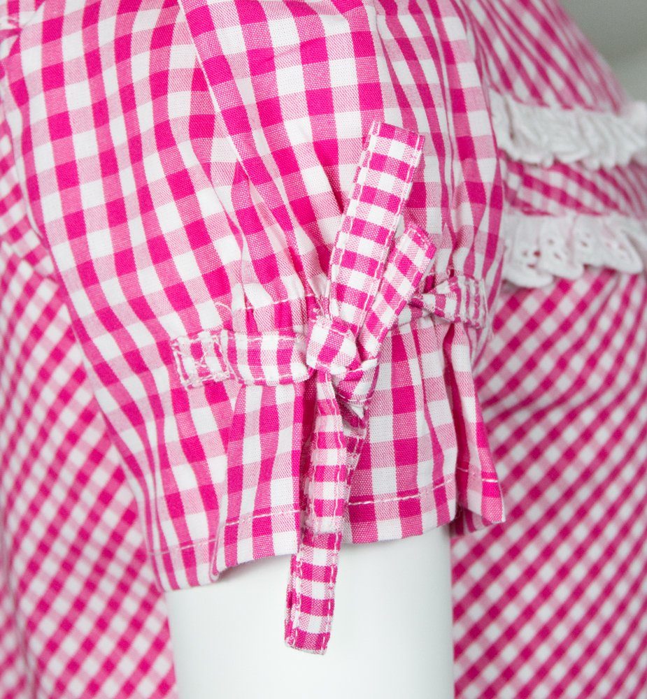 Maddox Trachtenbluse Kinder Bluse 'Emma', Pink kariert