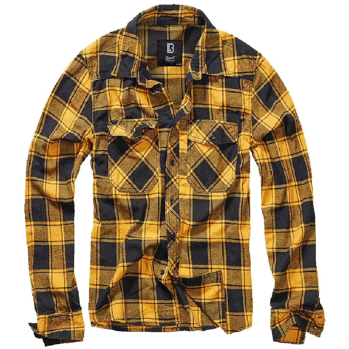 Brandit Checkshirt schwarz-gelb