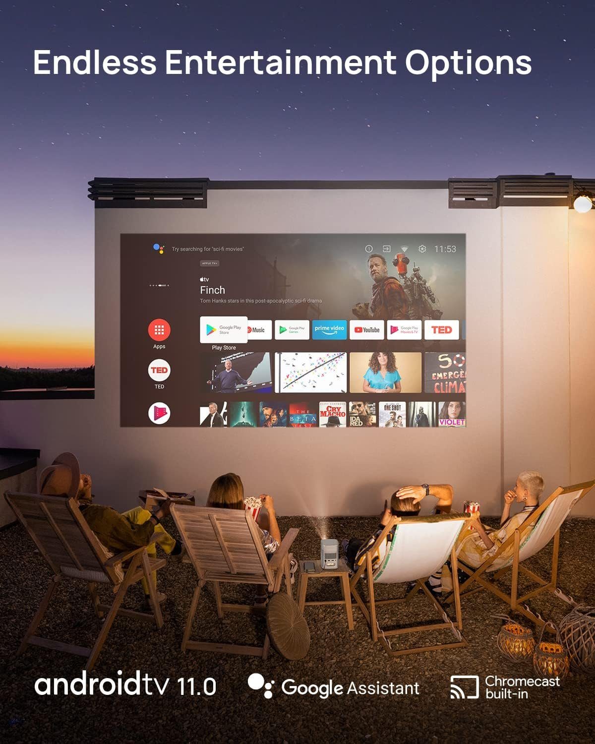 XGIMI Beamer (1280 x 720 px, Mini Beamer Lumen Portable Beamer WiFi Bluetooth Heimkino Vidoe)