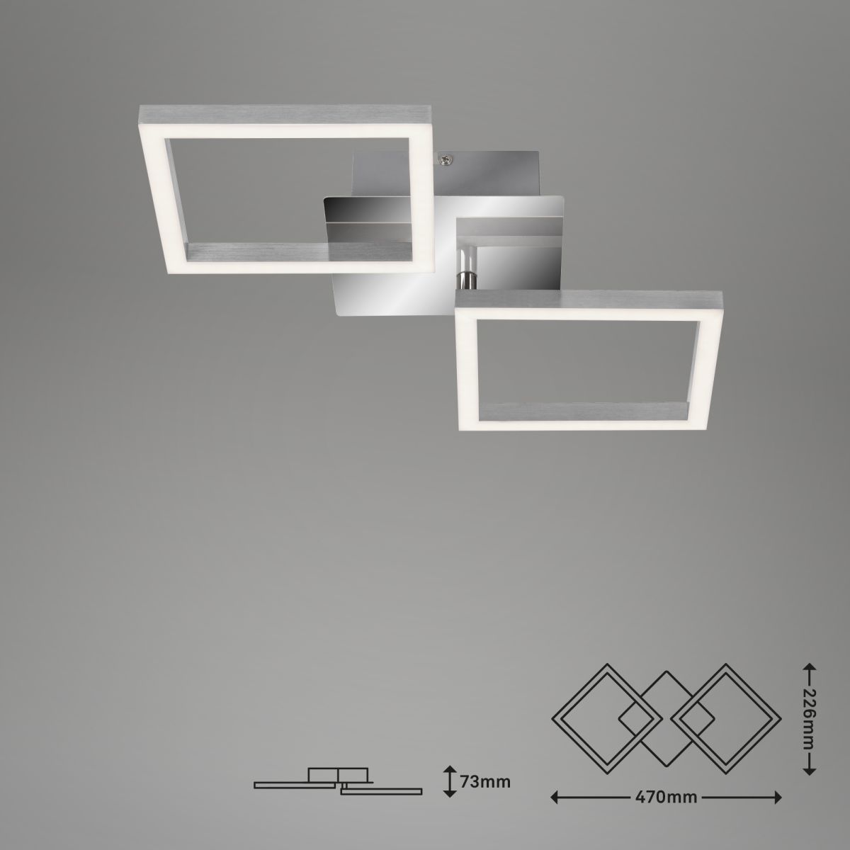 Briloner LED Deckenleuchte Traffic 47 x 23 cm