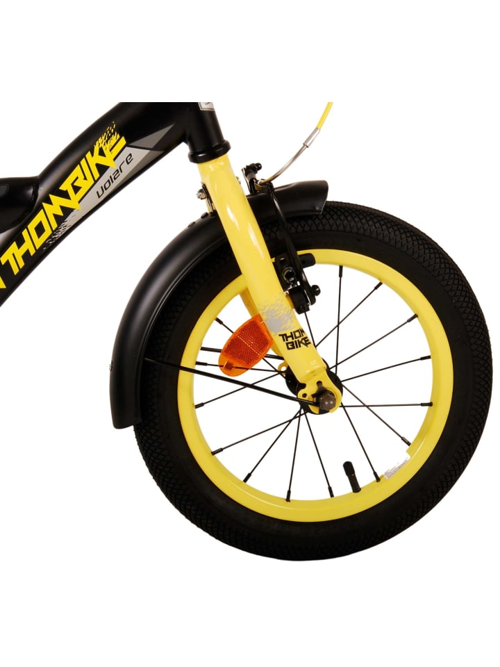 Volare Kinderfahrrad Thombike für Jungen 14 Zoll Kinderrad in Schwarz Gelb 4 Jahre günstig kaufen onesize