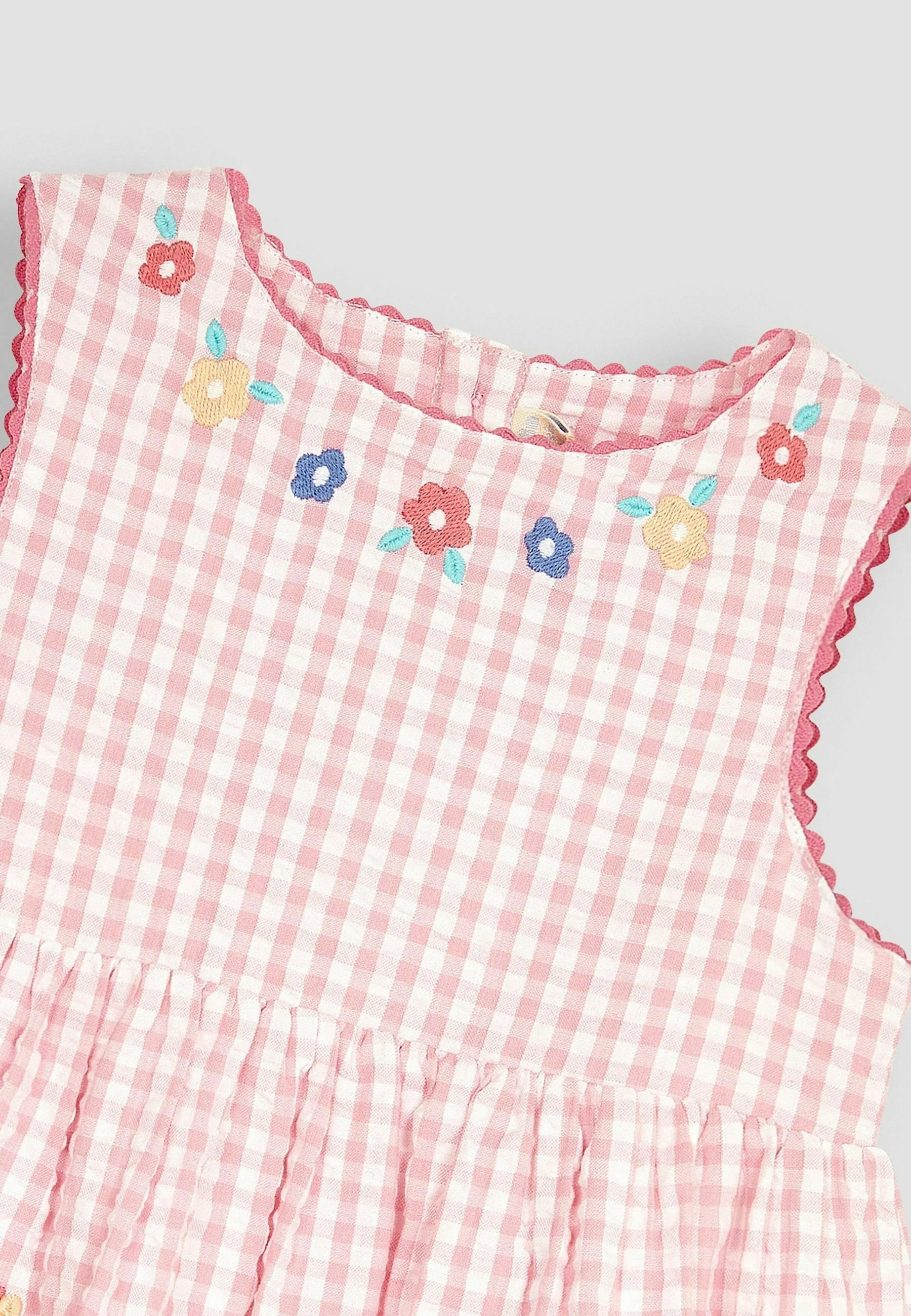 JoJo Maman Bébé APPLIQUE GINGHAM SUMMER - REGULAR FIT - Vestido de verano