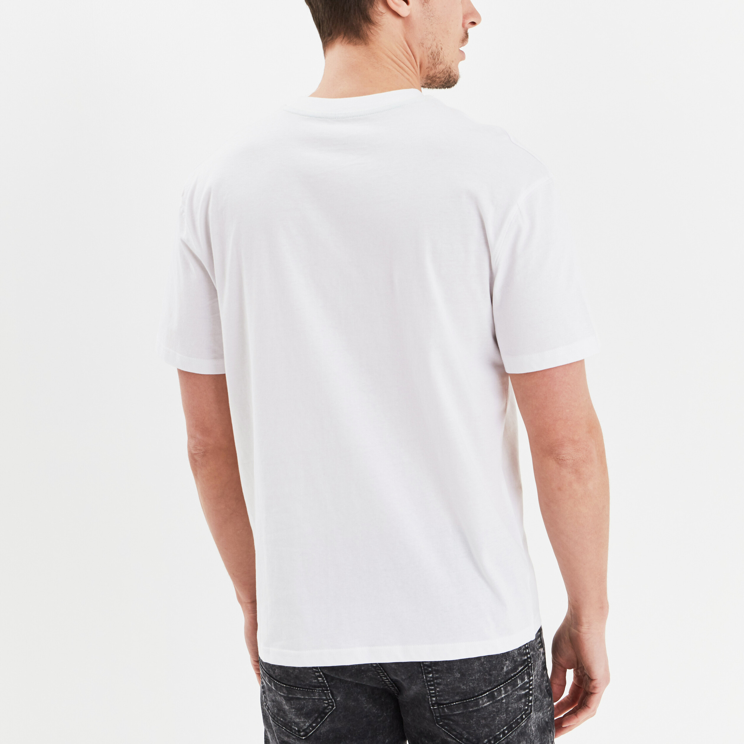 T-shirt manches courtes Liberto blanc homme | La Halle
