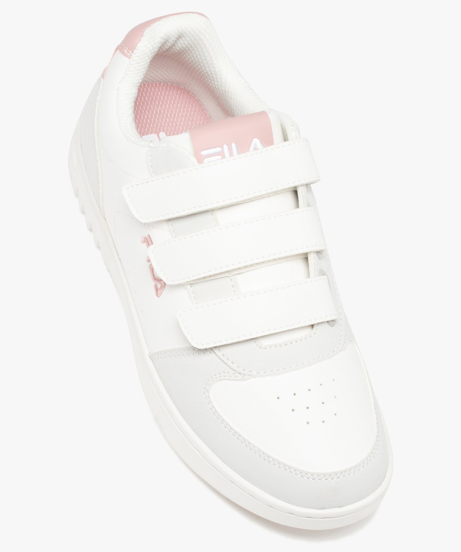 Baskets femme bicolores à scratch - Fila blanc | GEMO