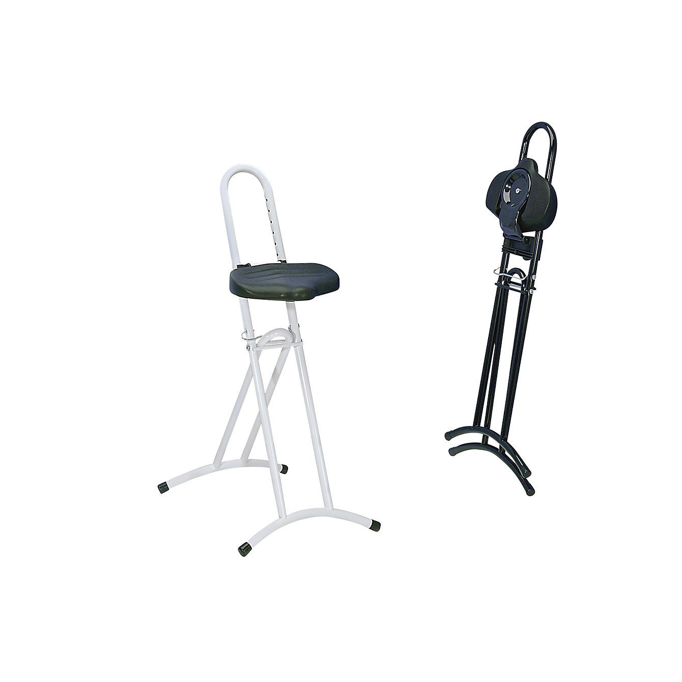 PROREGAL® Stehhilfe Klappbare Stehhilfe, Sitzhöhe 61-86cm, Schwarz
