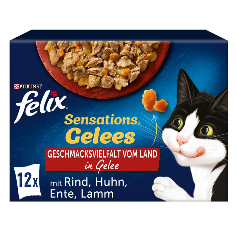 Felix Nassfutter Felix Sensations Gelees 12x85g Geschmacksvielfalt vom Land