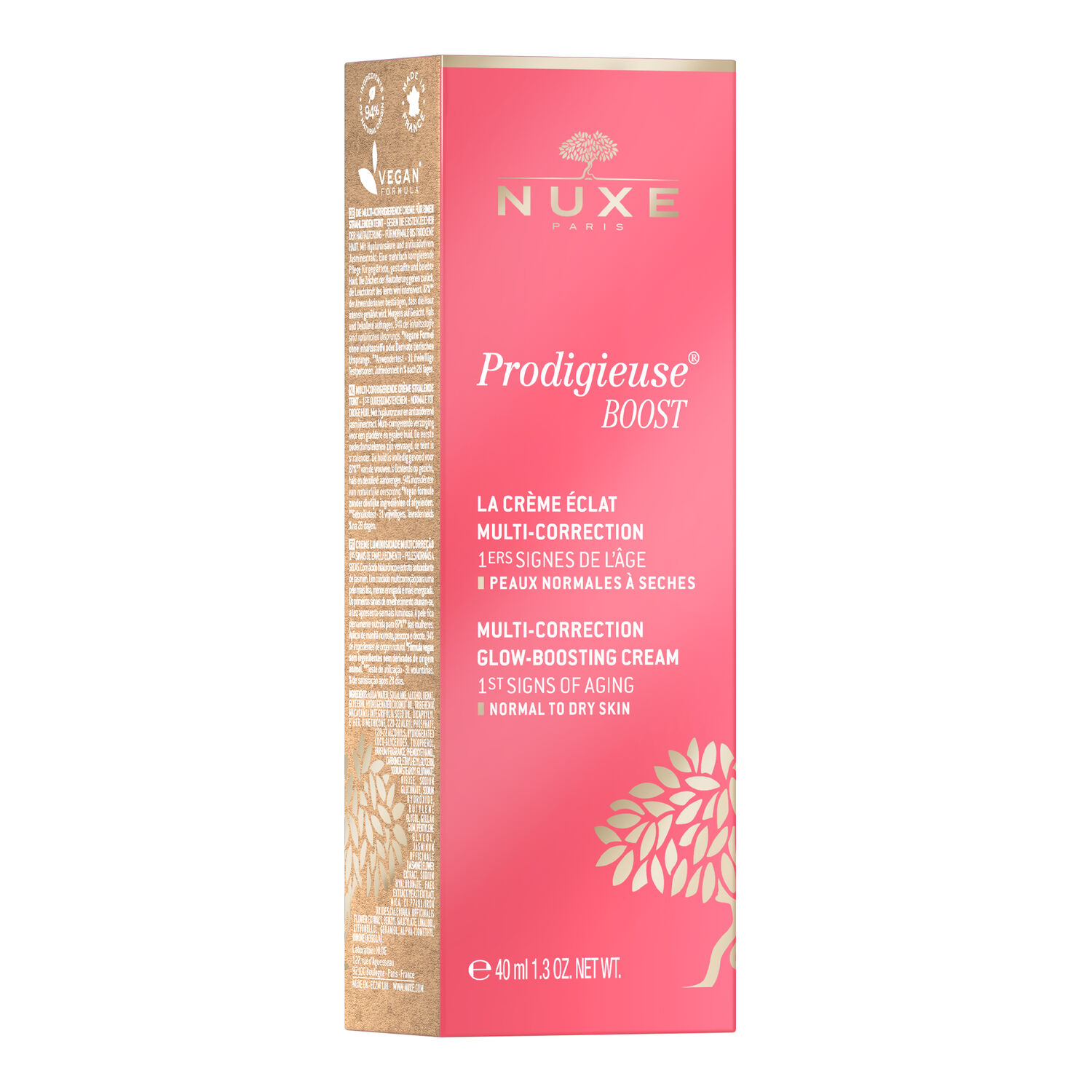 Nuxe Crème éclat multi-correction anti-âge Prodigieuse® Boost - Peaux normales à sèches - 40ml