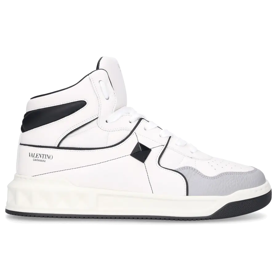 Valentino Garavani - Sneaker high ROMAN STUD Kalbsleder - weiß