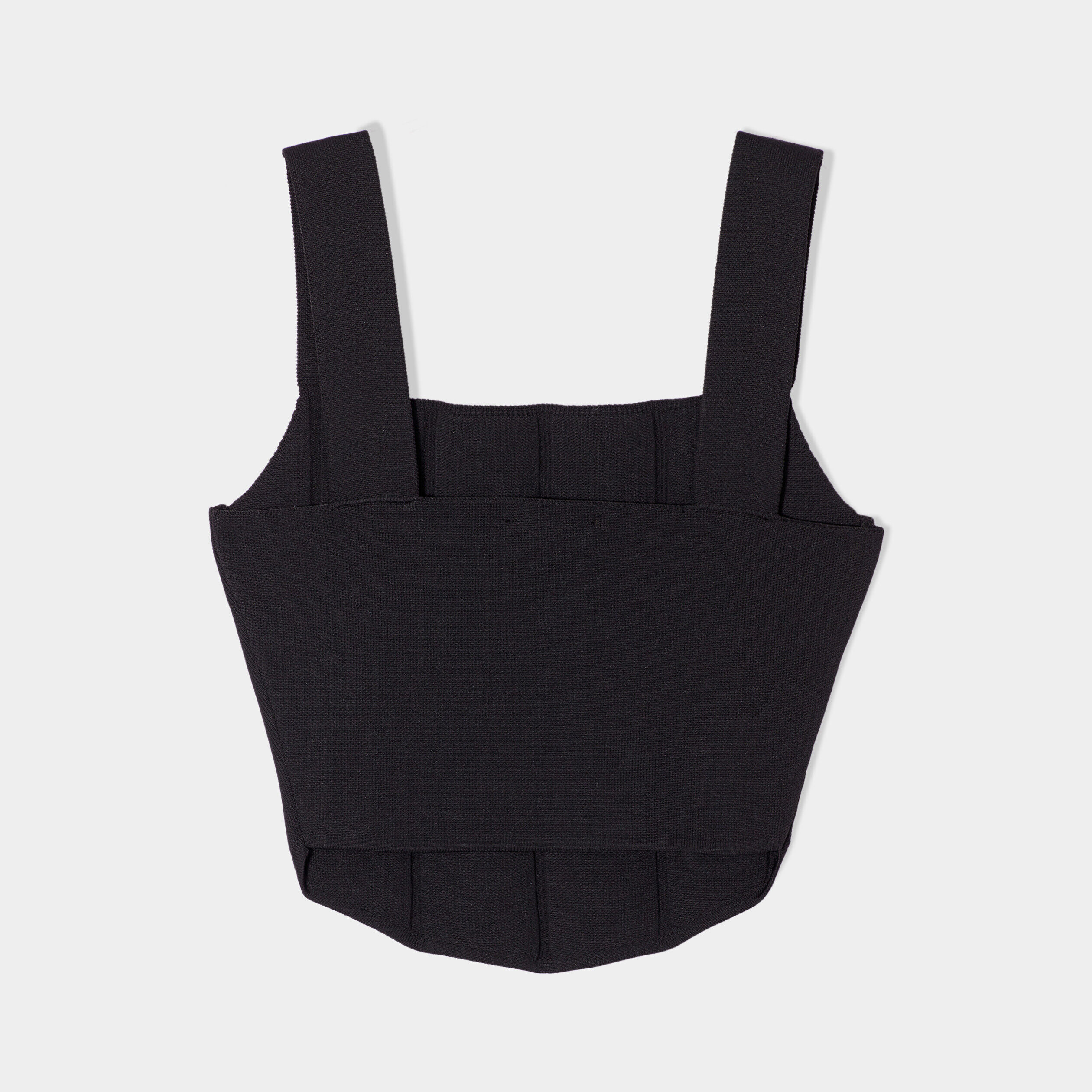 Crop top tricot gaînant noir femme | Cache Cache