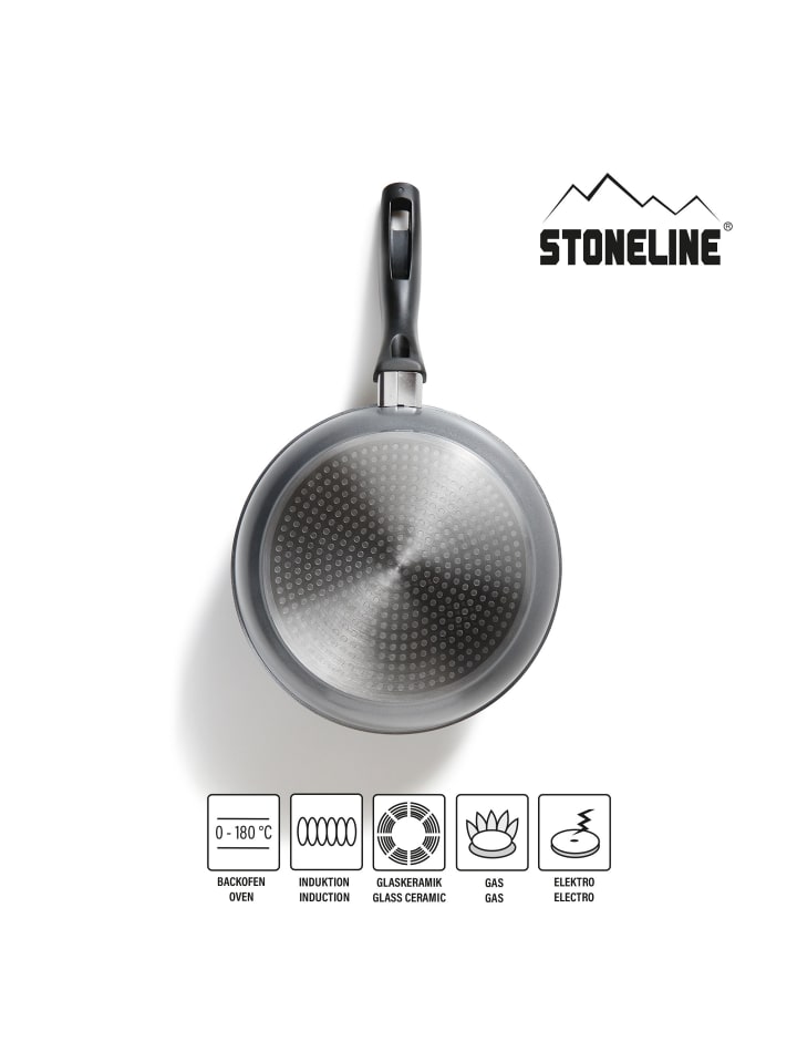 Stoneline Kochgeschirr-Set 8-teilig 18/20/24 | mit Deckeln in Anthrazit günstig kaufen onesize