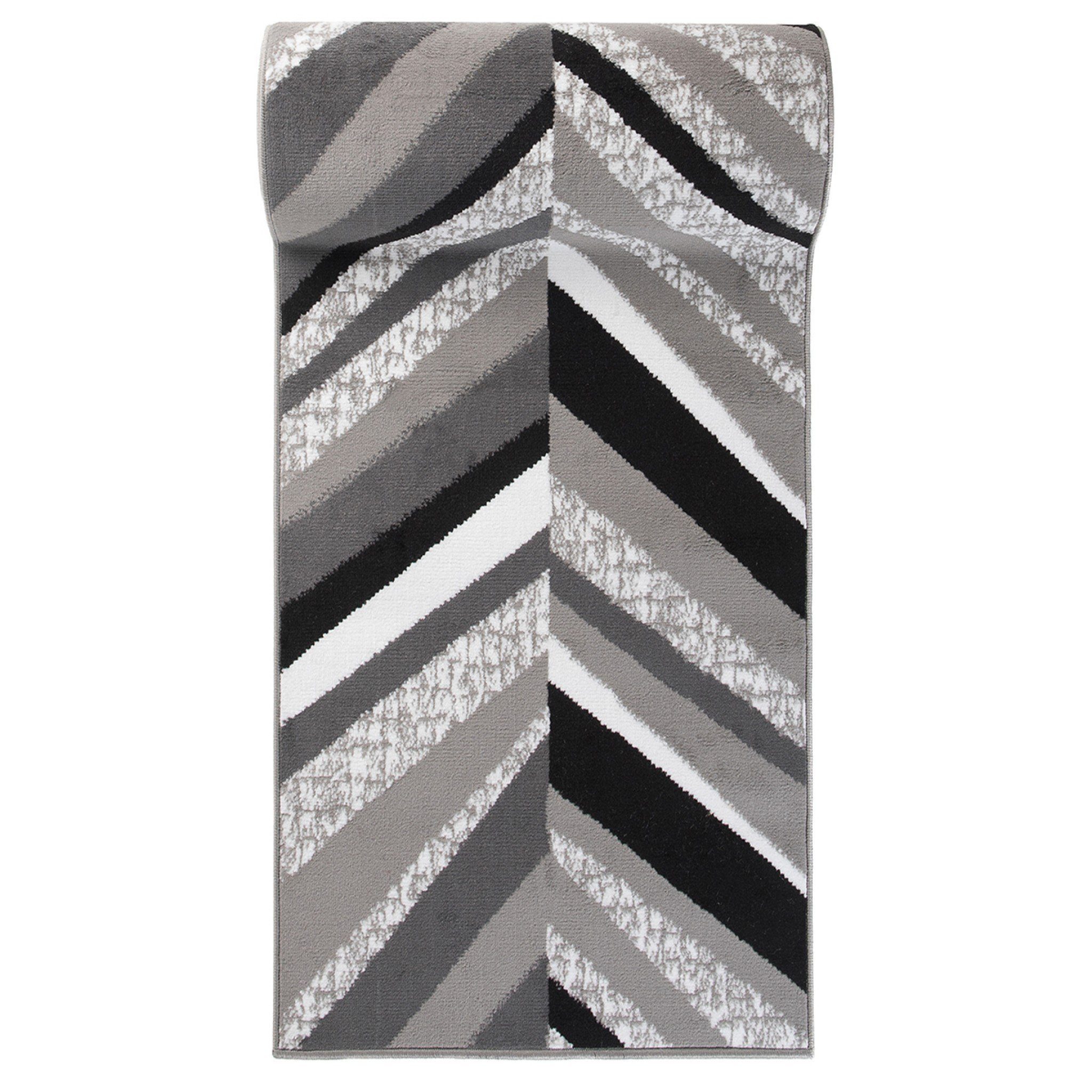 Läufer Läufer Flurläufer Modern für Vorzimmer 100 cm Breit Grau, Mazovia, 100 x 100 cm, Kurzflor, Meterware, Höhe 8 mm, Kurzflor - niedrige Florhöhe