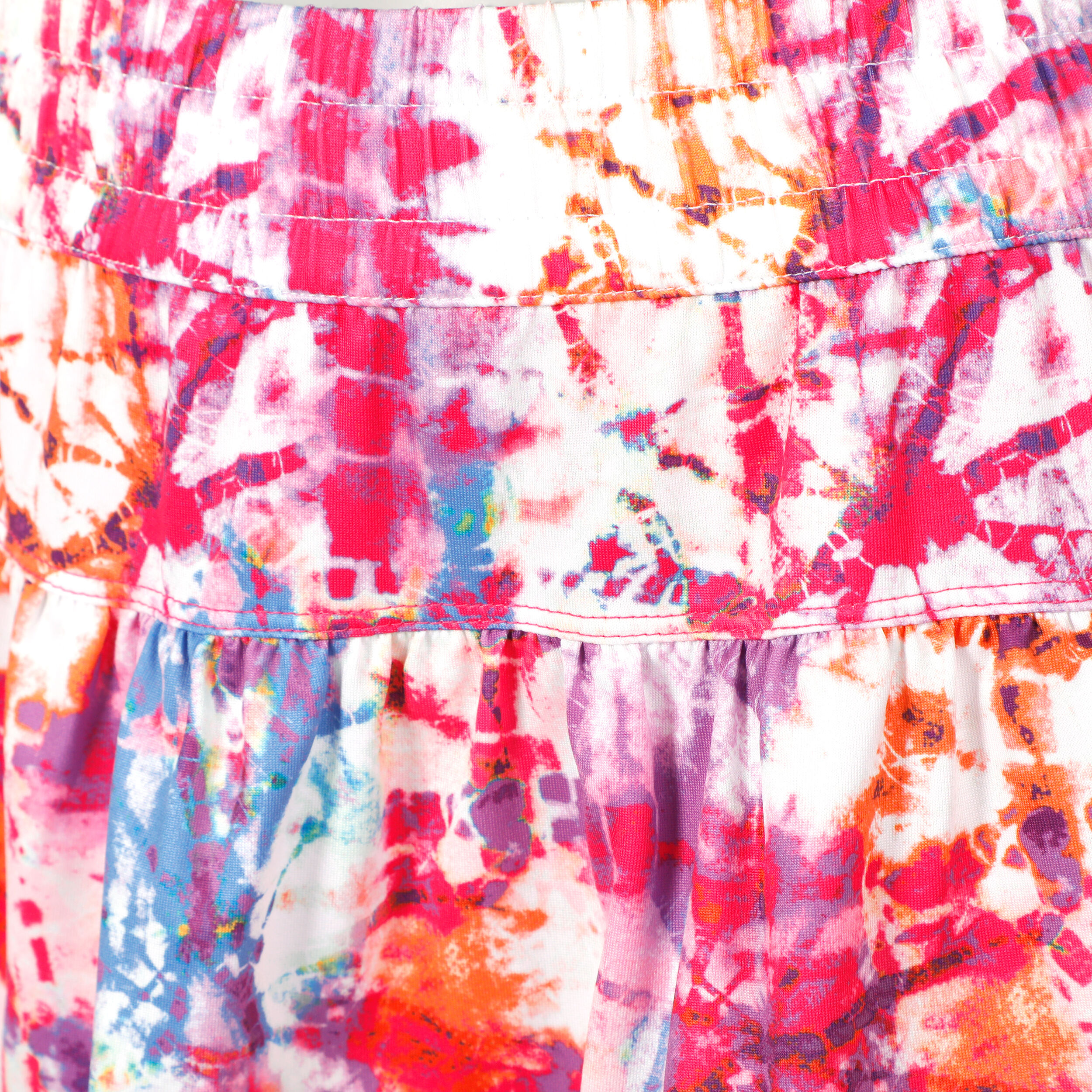 Long Électrique Smocked Skirt Rock Damen - Mehrfarbig