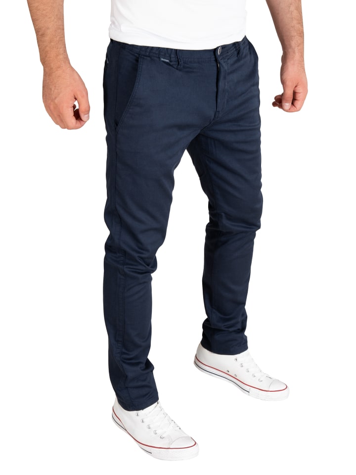 Pittman Stretch Chino Hose Andrew in Dunkelblau günstig kaufen