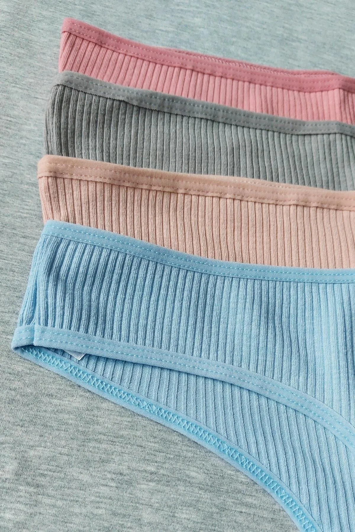 Sensu  Gerippter brasilianischer Tanga für Damen im 7er-Pack